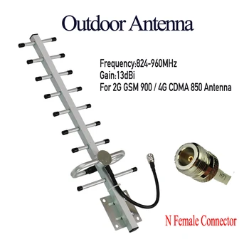 ZQTMAX 13dB 9 Блок антенна Yagi Для усилителя сигнала gsm cdma 800 850 900 МГц GSM CDMA B20 ретранслятор диапазона 2G 4G усилитель сигнала