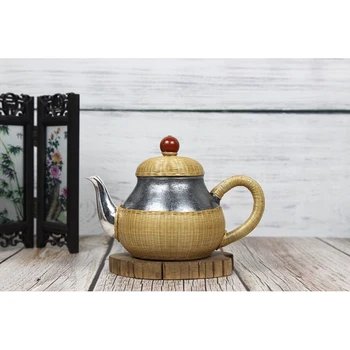 чайный сервиз ручной работы из стерлингового серебра 999 пробы, японский ретро-чайник, чайная чашка, домашняя офисная чайная церемония, чайный набор кунг-фу, 250 мл