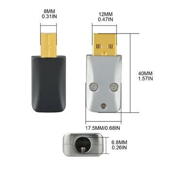M2EC DIY Разъем USB 2.0 Штекер A Type/B Тип В сборе Гнездо адаптера Тип припоя Алюминиевый сплав для передачи данных